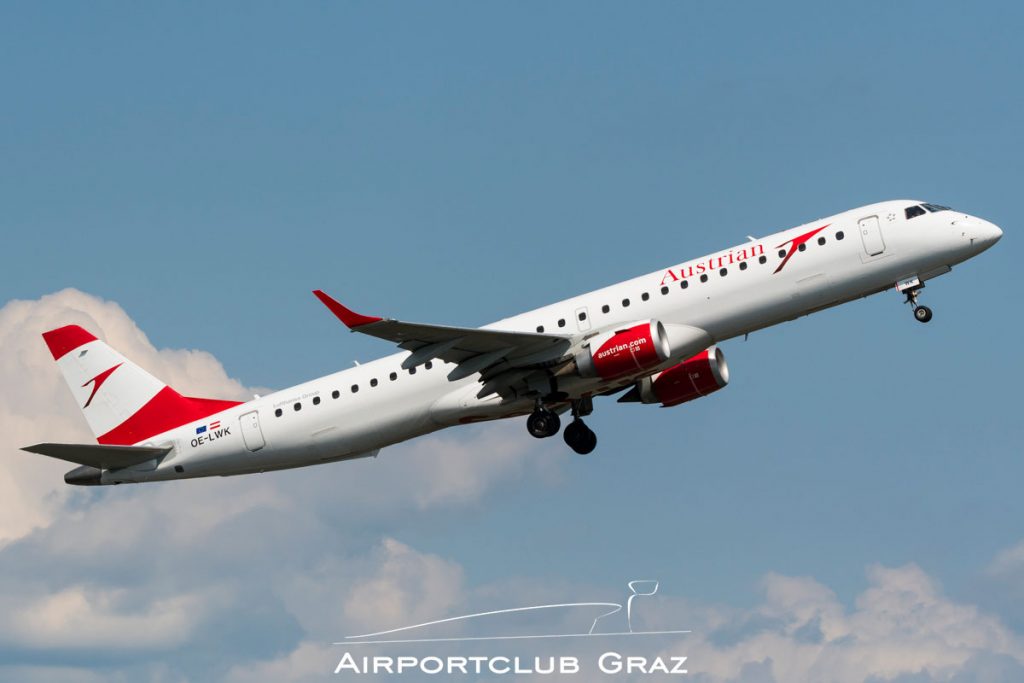 Austrian Airlines Embraer 195 OE-LWK