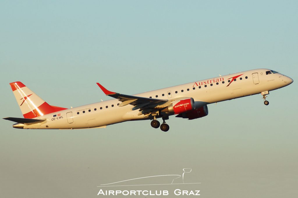 Austrian Airlines Embraer 195 OE-LWL