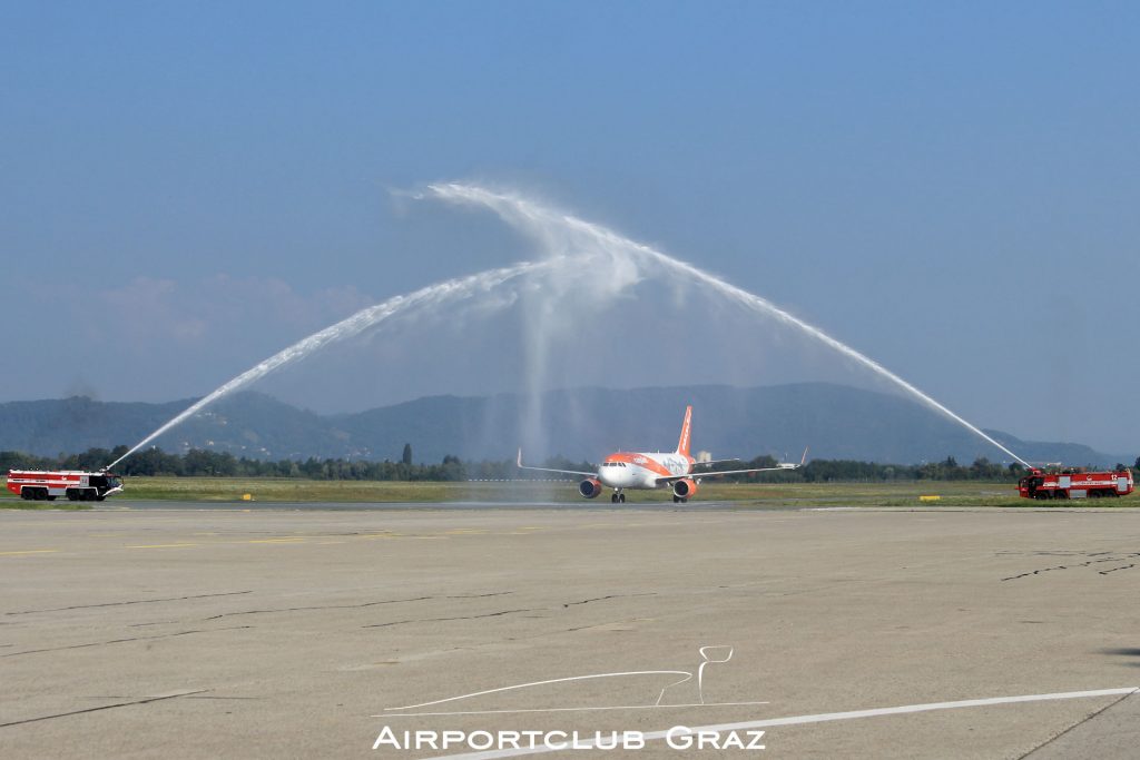 easyJet Erstlandung Flughafen Graz