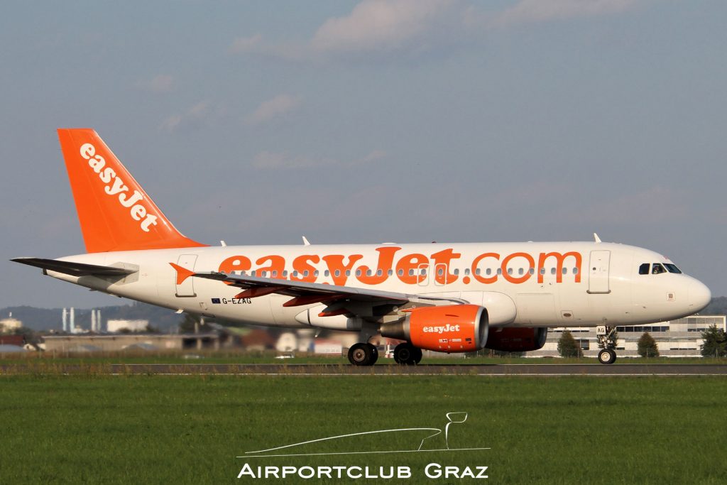 easyJet Airbus 319-111 G-EZAG