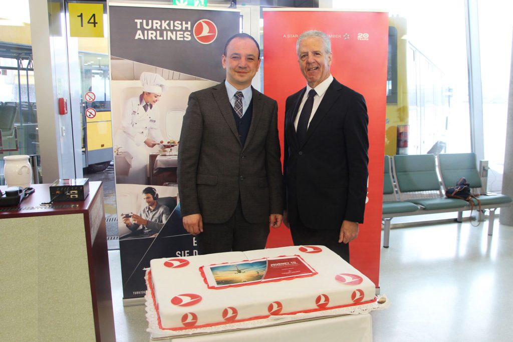 © Flughafen Graz Hüseyin Güzel, Turkish Airlines General Manager Graz und Mag. Gerhard Widmann