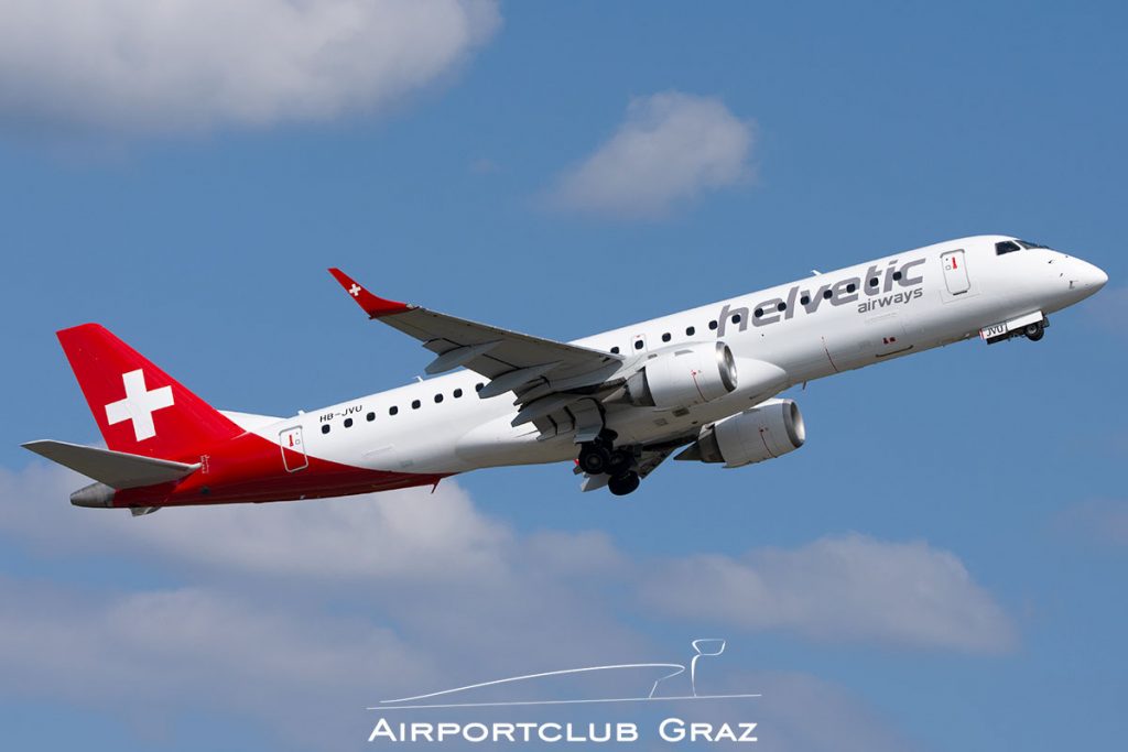 Helvetic Airways Embraer 190 HB-JVU