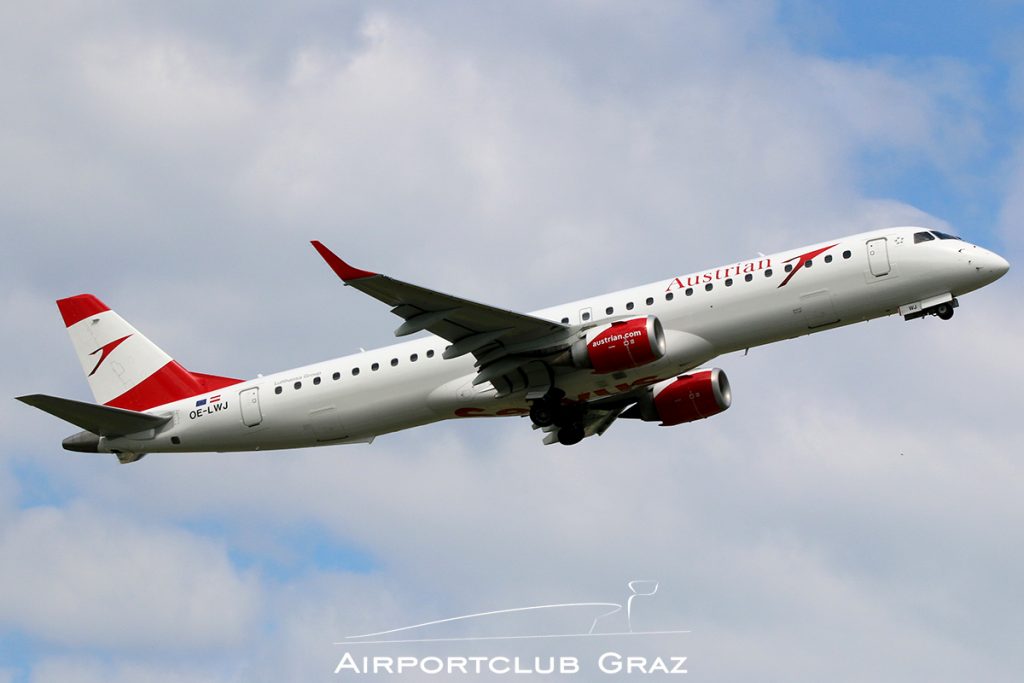 Austrian Airlines Embraer 195 OE-LWJ