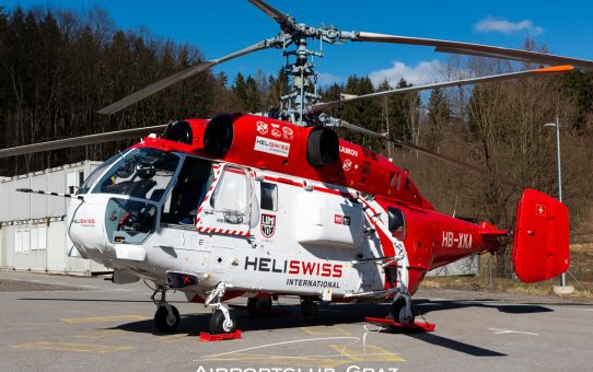 Heliswiss Kamow Ka-32A im Einsatz beim LKH Graz