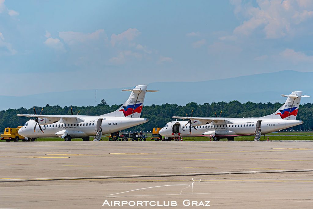 Sky Express ATR 42-500 SX-SIX ATR 72-212A SX-FIV