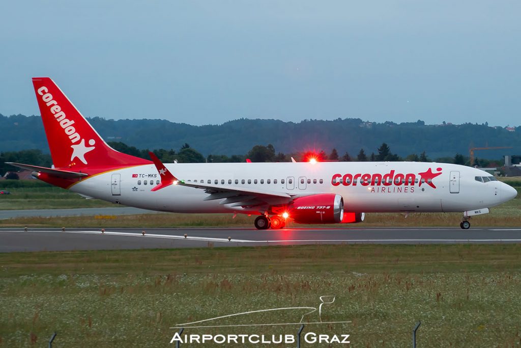 Corendon Airlines Boeing 737-8 MAX TC-MKS