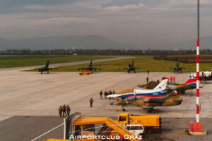 Übersicht Vorfeld Flughafen Graz