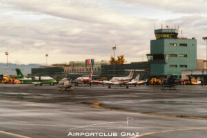 Übersicht Vorfeld Flughafen Graz