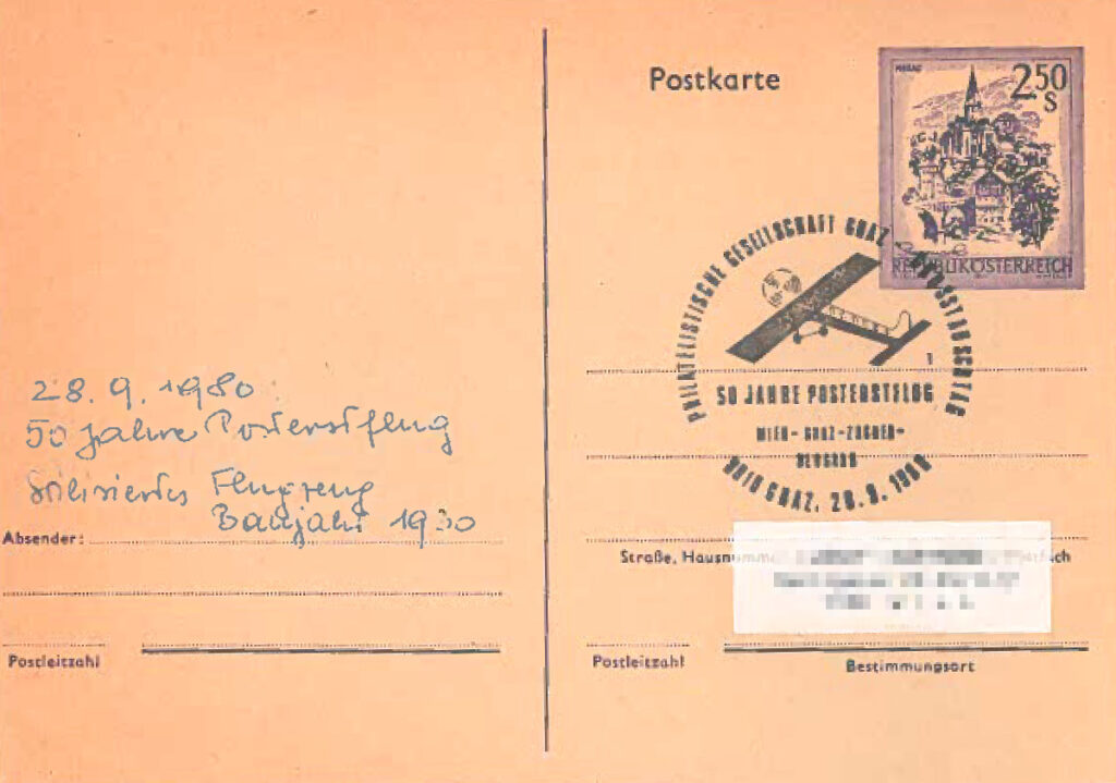 50 Jahre Posterstflug Wien Graz Zagreb Belgrad