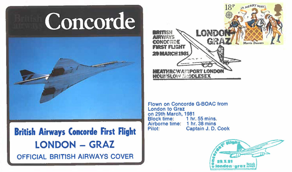 Concorde Erstflug London Graz