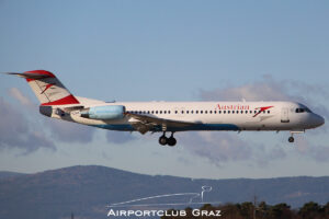 Austrian Airlines Fokker 100 OE-LVF