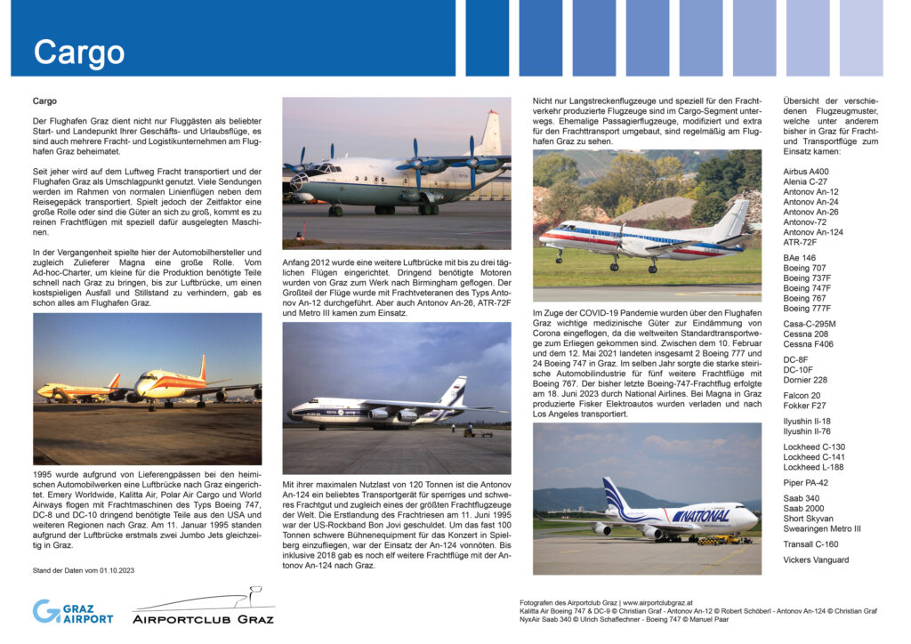 Infotafel Cargo