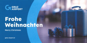 Weihnachtskarte Graz Airport