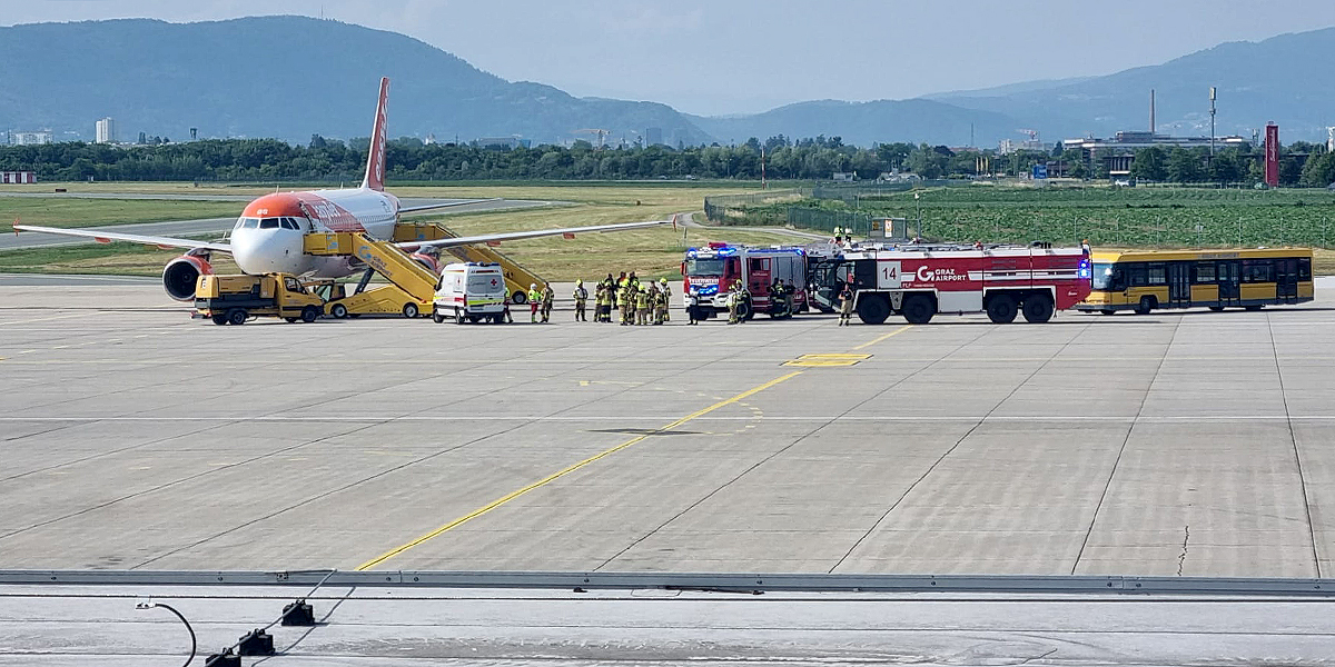 easyJet Notlandung am Graz Airport